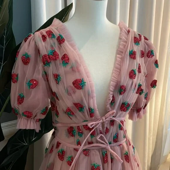 Lirika Matoshi Strawberry Sparkle Viral Tulle Dress - Picture 6 of 8